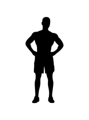 Vector of a healthy muscular man