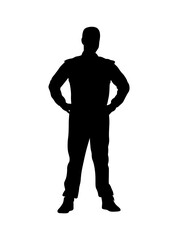 Fototapeta premium A businessman is standing vector