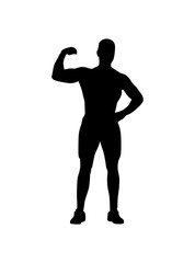 Vector of a healthy muscular man