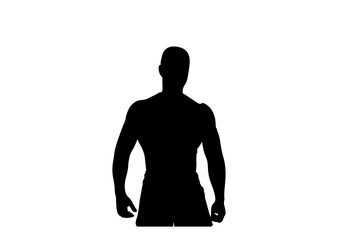 Vector of a healthy muscular man