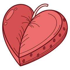 Vibrant glossy red vector emoji of a perfectly symmetrical heart. Universal symbol of love, romance, affection, and care. Essential for romantic or heartfelt digital communication.