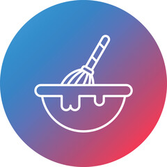 Mixing Ingredient Line Gradient Circle Background Icon