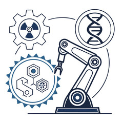 vector illustration of a microscope
