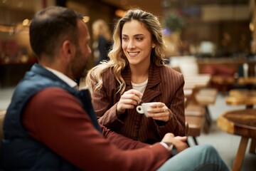 Casual Conversation in a Cozy Café Between Two Friends