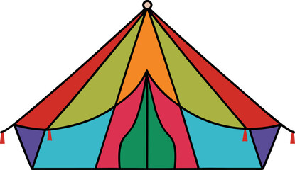 red circus tent vector illustration on a whit background