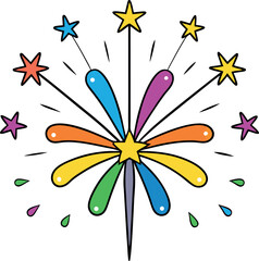 Fireworks cartoons illustration
