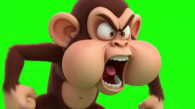 Animated angry monkey