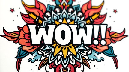 Fototapeta premium WOW Psychedelic Floral Design.