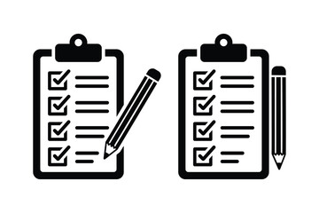 Checklist Clipboard Icon Vector 