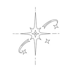 line star on white background