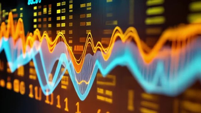 Dynamic Data Visualization: Abstract Waves of Financial Information