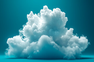 Nube blanca sobre un fondo azul