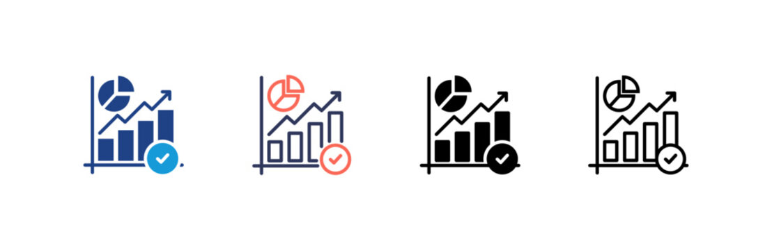 Inferential Statistics icon set multiple style collection