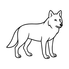 wolf vector realistic line icon on white background
Vector line icon animal, wildlife