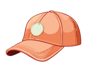 Light Orange Sporty Hat Vector Design