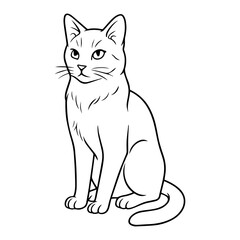 cat vector realistic line icon on white background
Vector line icon animal, wildlife