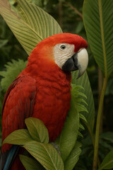 Red Macaw Illustration