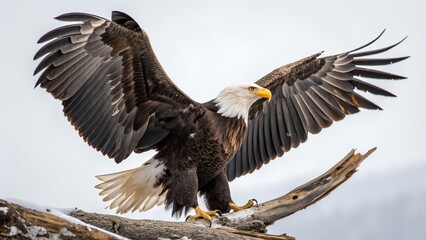 Obraz premium Regal Bald Eagle with Spread Wings