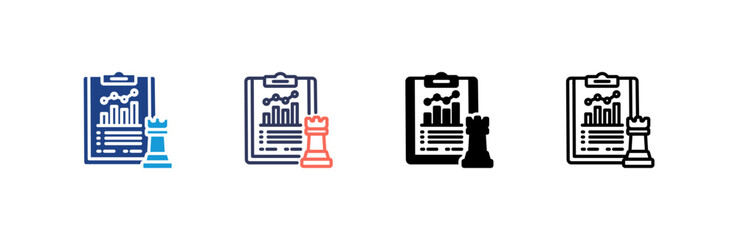 Plan icon set multiple style collection