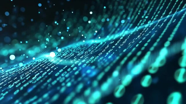 Abstract Digital Data Flow: Binary Code Visualization