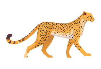 Powerful Cheetah Striding Across Landscape