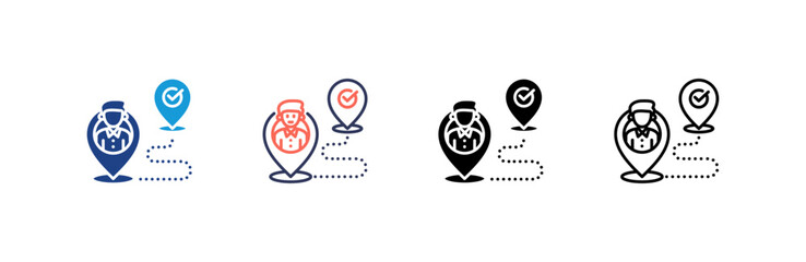 Customer Journey icon set multiple style collection