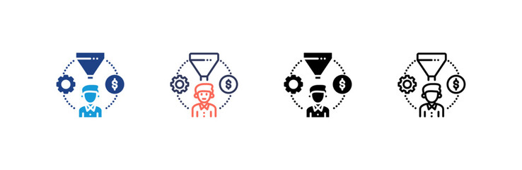 Lead icon set multiple style collection