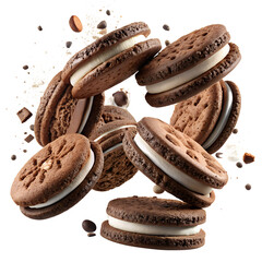 Dynamic Image Of Multiple Chocolate Sandwich Cookies