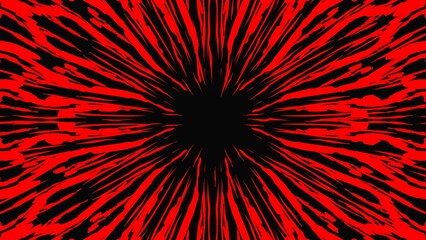 Bold red abstract burst on black background. Ideal for horror, warning signs, metal music visuals, or aggressive poster backgrounds