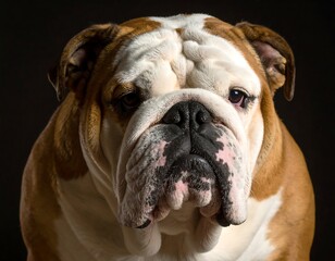 Bulldog close-up portrait