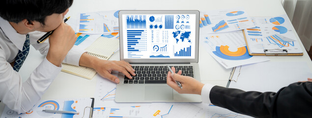 Business data dashboard provide brisk business intelligence analytic for marketing strategy planning