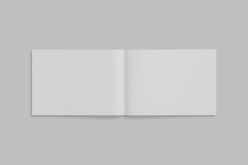 A4 photorealistic landscape brochure mockup on light grey background