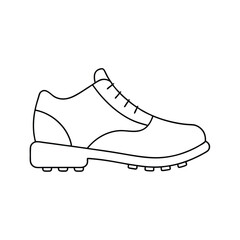 Black outline illustration of a men's dress shoe perfect for design and graphic projects