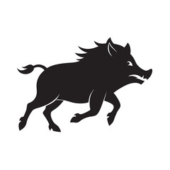 Boar Running Through Forest Path