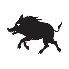 Boar Running Through Silhouette