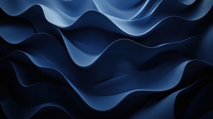 Obraz premium Abstract dark blue wavy surface