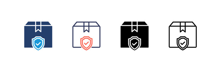 Insurance icon set multiple style collection
