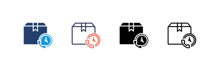 Support icon set multiple style collection