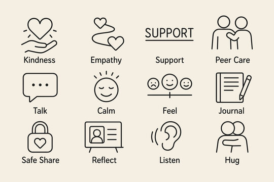 Symbols of emotional support and connection for personal wellbeing