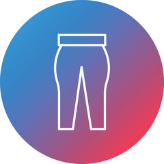 Leggings Line Gradient Circle Background Icon
