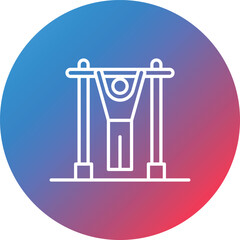 Pull Up Line Gradient Circle Background Icon