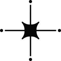 Black Star and Cross-Shaped Composition