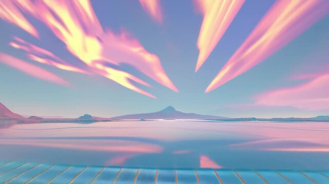 Abstract vaporwave background with pastel holographic colors