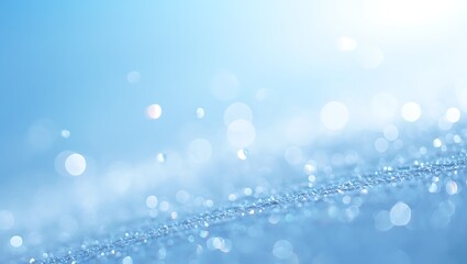 Fototapeta premium Serene Blue Abstract Background Sparkling Lights and Gentle Curves