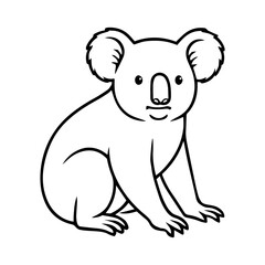 koala vector realistic line icon on white background
Vector line icon animal, wildlife