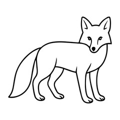 fox vector realistic line icon on white background
Vector line icon animal, wildlife