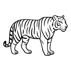 tiger vector realistic line icon on white background
Vector line icon animal, wildlife