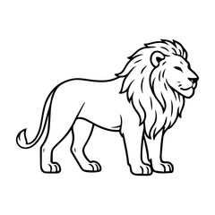 lion vector realistic line icon on white background
Vector line icon animal, wildlife