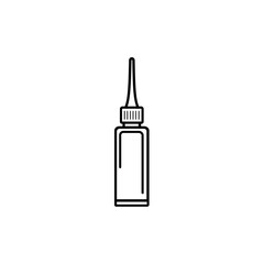 Fototapeta premium Outline dropper dispenses liquid vector design white scene minimalist details