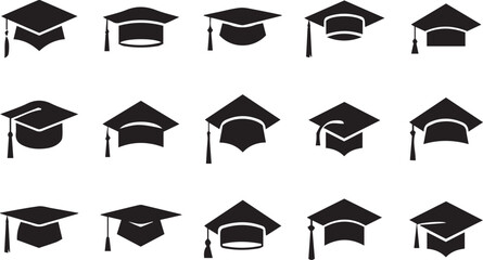 A Graduation Silhouette Icon Representing Academic Achievement